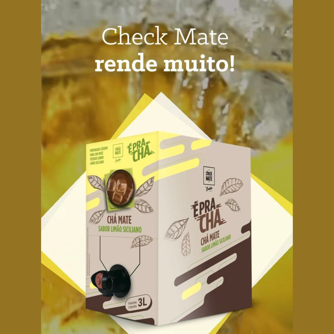 Xarope de Chá Mate sabor LIMÃO SICILIANO Concentrado É Pra Chá 3 Litros - RENDE ATÉ 18 LITROS