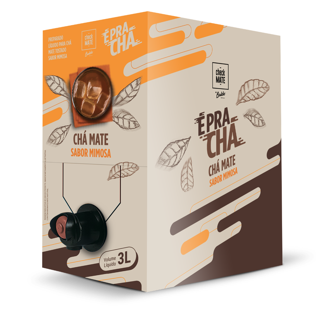 Xarope de Chá Mate sabor MIMOSA Concentrado É Pra Chá 3 Litros - RENDE ATÉ 18 LITROS