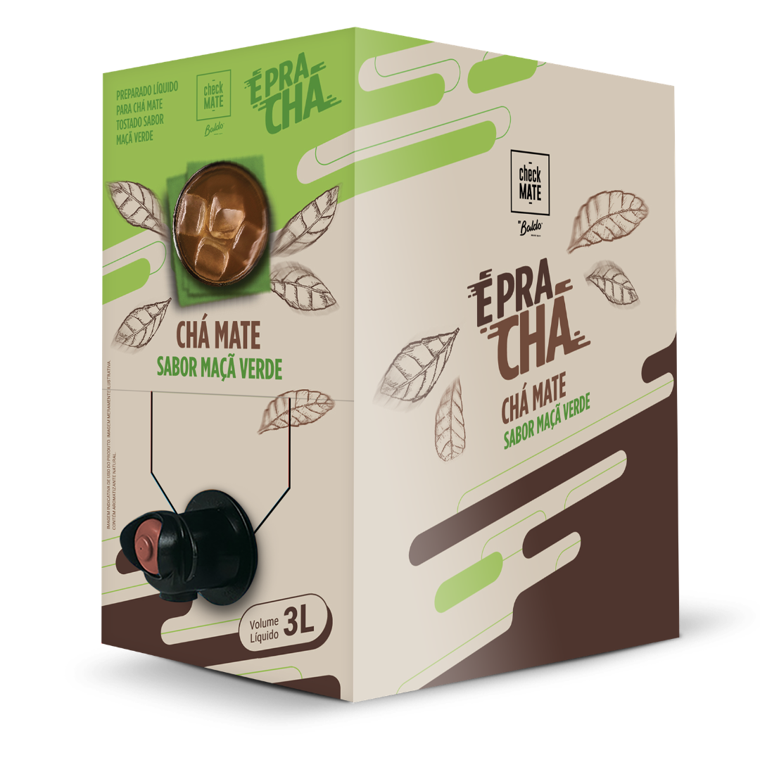 Xarope de Chá Mate sabor MAÇA VERDE Concentrado É Pra Chá 3 Litros - RENDE ATÉ 18 LITROS