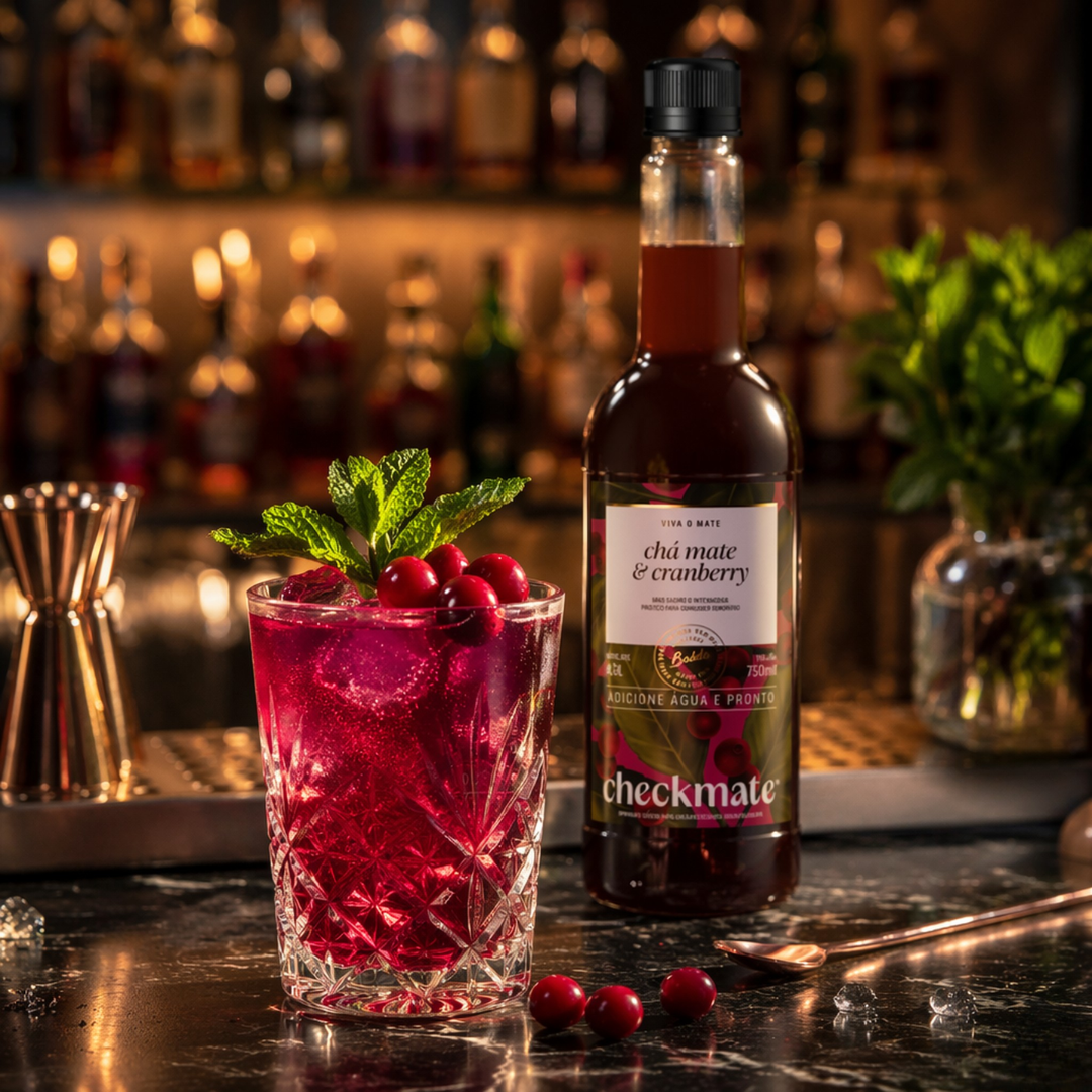 Xarope Chá Mate Cranberry Concentrado Garrafa 750ml