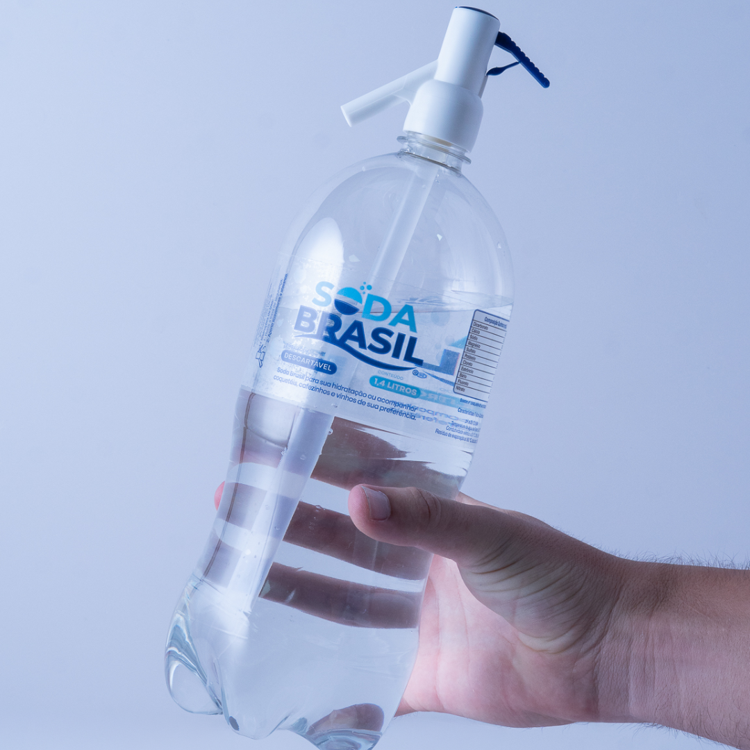 Água com Gás Soda Brasil 1,4L Gaseificada Premium com Mais Gás - Fardo com 6 UN