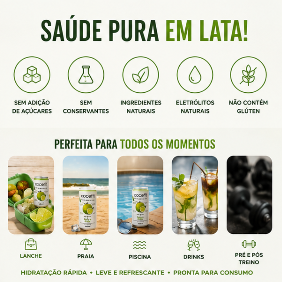PACK MATE E LIMÃO COCOFIT CHÁ DE ÁGUA DE COCO - 269ML CADA