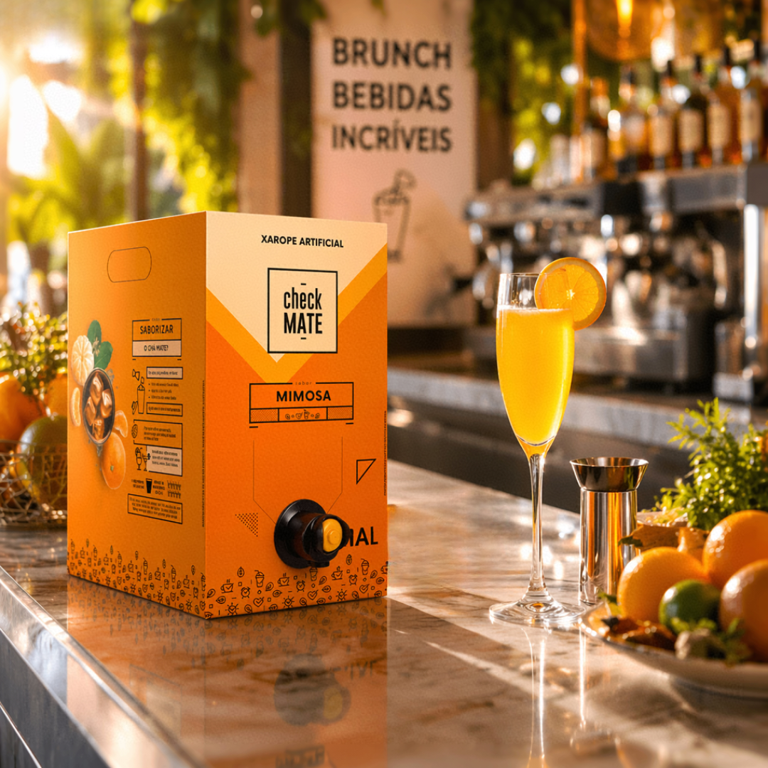 Check Mate Mimosa - Xarope para bebidas Baldo 3 LITROS - RENDE ATÉ 18 LITROS