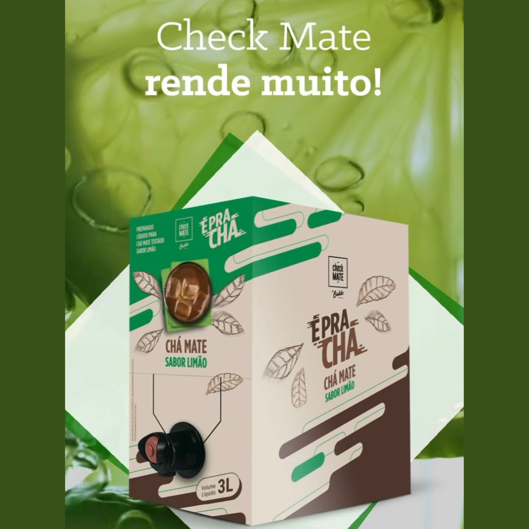 Xarope de Chá Mate sabor LIMÃO Concentrado É Pra Chá 3 Litros - RENDE ATÉ 18 LITROS