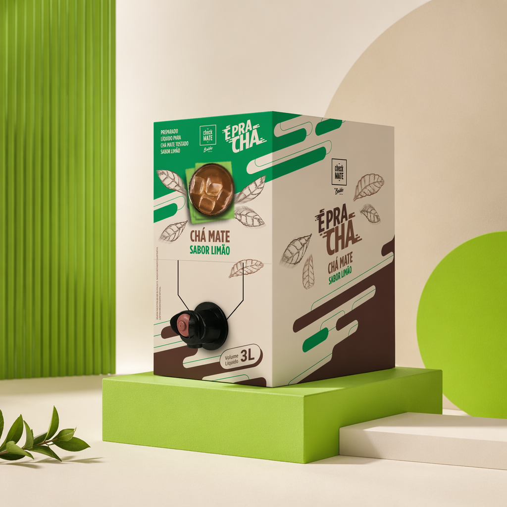 Xarope de Chá Mate sabor LIMÃO Concentrado É Pra Chá 3 Litros - RENDE ATÉ 18 LITROS