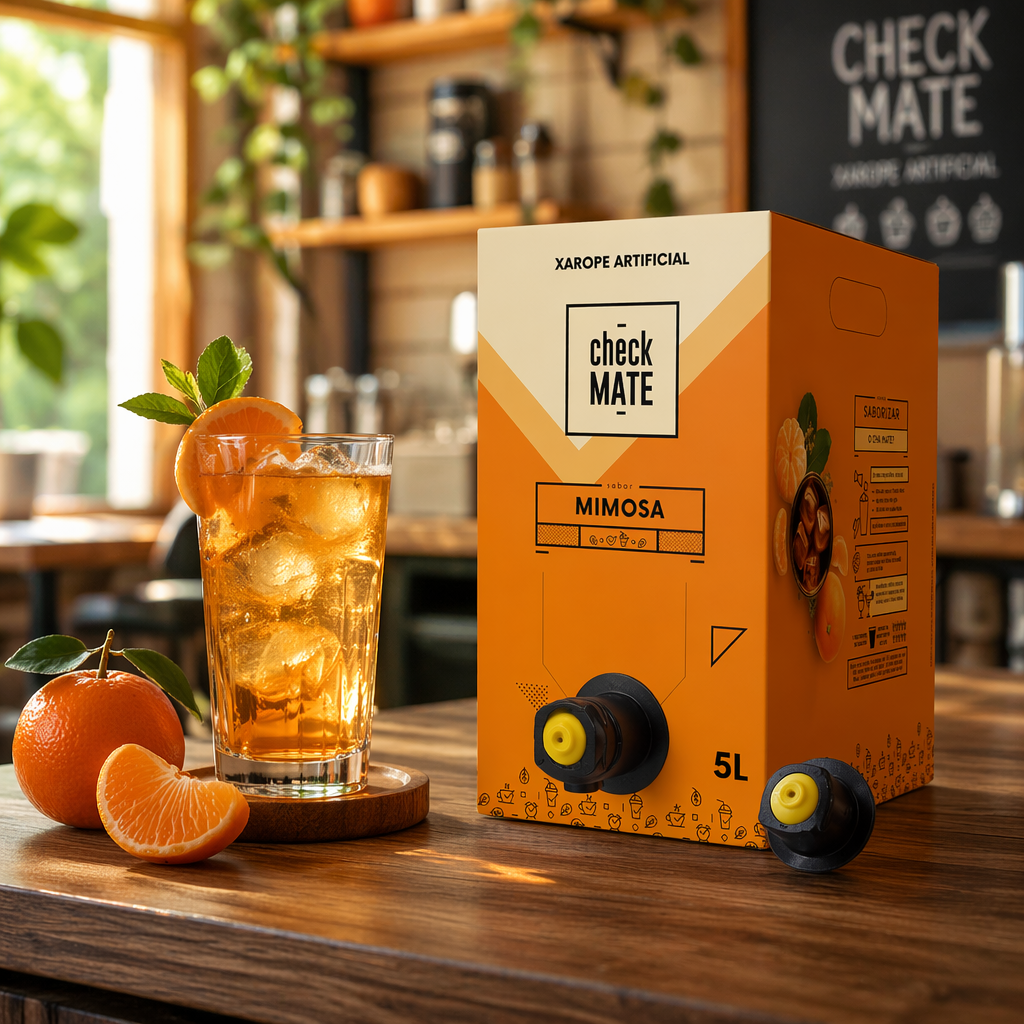 Check Mate Mimosa - Xarope para bebidas Baldo 3 LITROS - RENDE ATÉ 18 LITROS