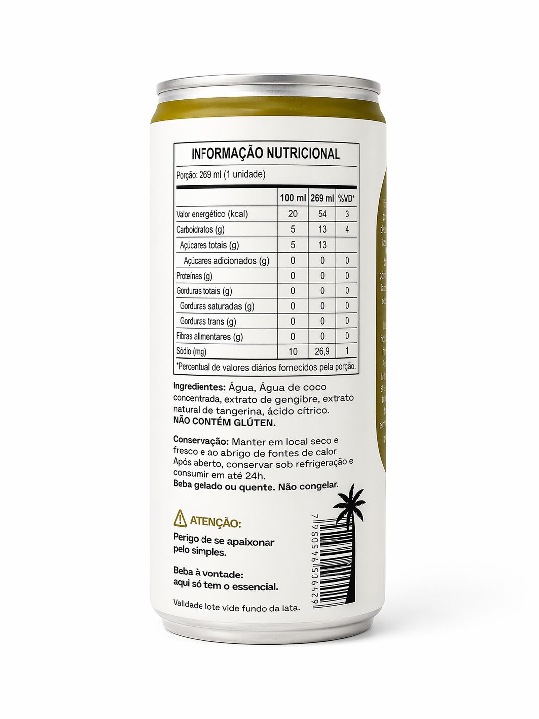 PACK GENGIBRE E TANGERINA COCOFIT CHÁ DE  ÁGUA DE COCO  - 269ML CADA