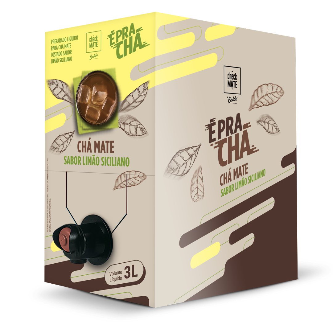 Xarope de Chá Mate sabor LIMÃO SICILIANO Concentrado É Pra Chá 3 Litros - RENDE ATÉ 18 LITROS