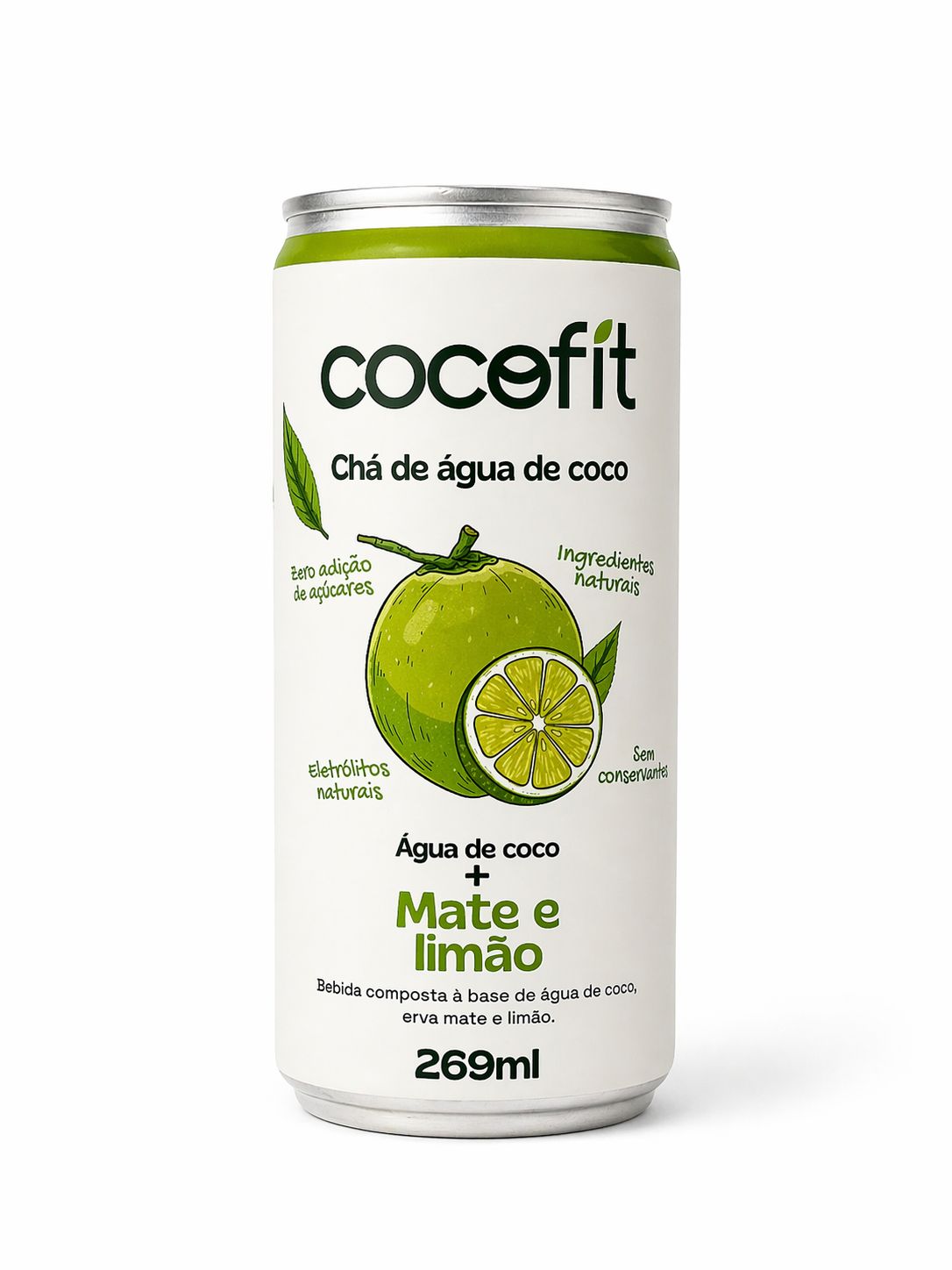 PACK MATE E LIMÃO COCOFIT CHÁ DE ÁGUA DE COCO - 269ML CADA