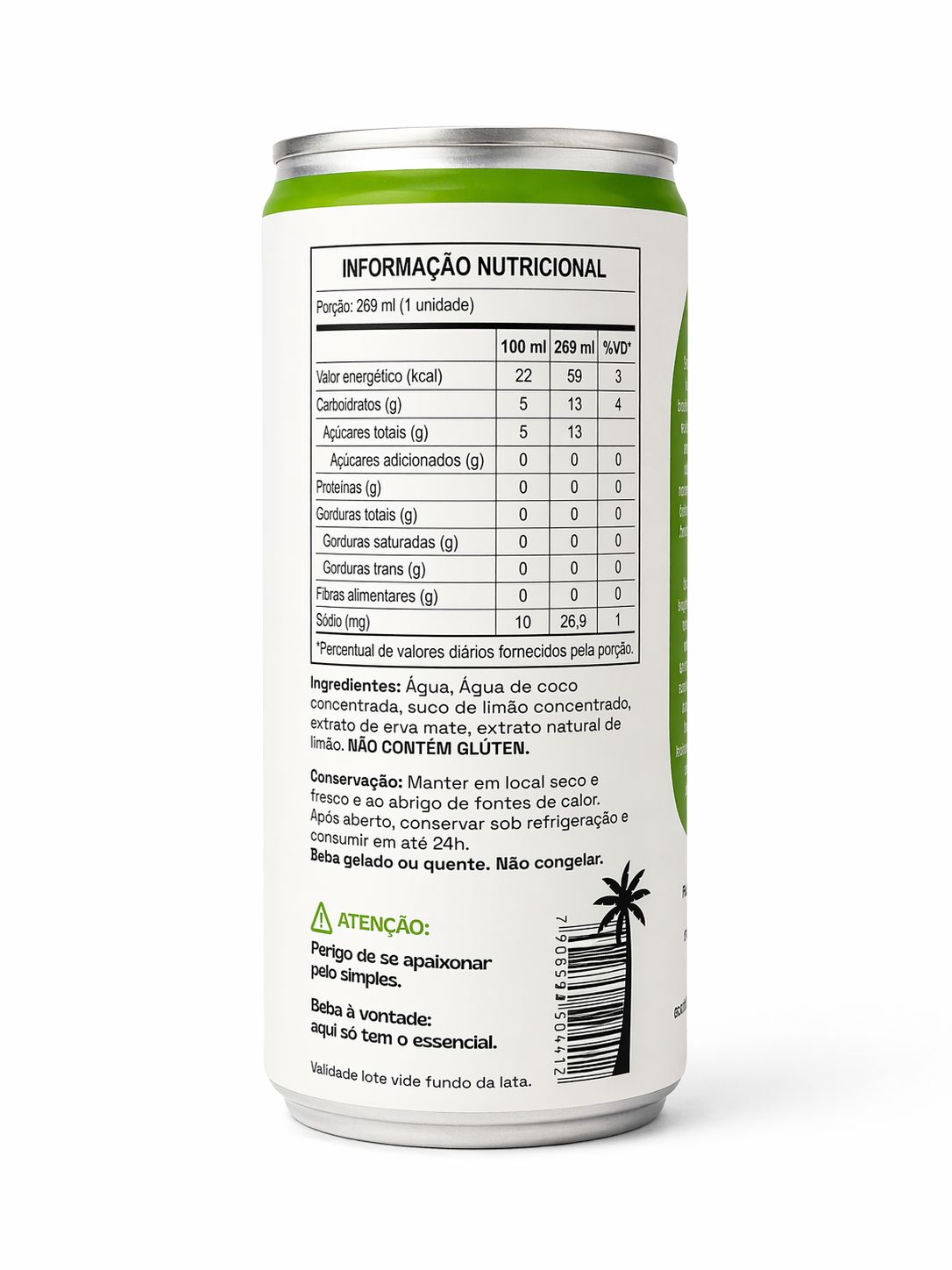 PACK MATE E LIMÃO COCOFIT CHÁ DE ÁGUA DE COCO - 269ML CADA