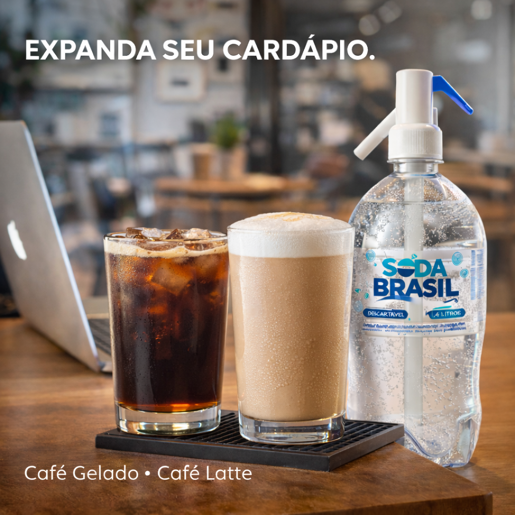Água com Gás Soda Brasil 1,4L Gaseificada Premium com Mais Gás - Fardo com 6 UN