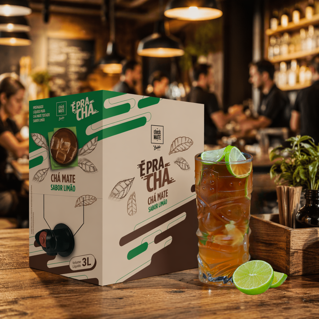 Xarope de Chá Mate sabor LIMÃO Concentrado É Pra Chá 3 Litros - RENDE ATÉ 18 LITROS
