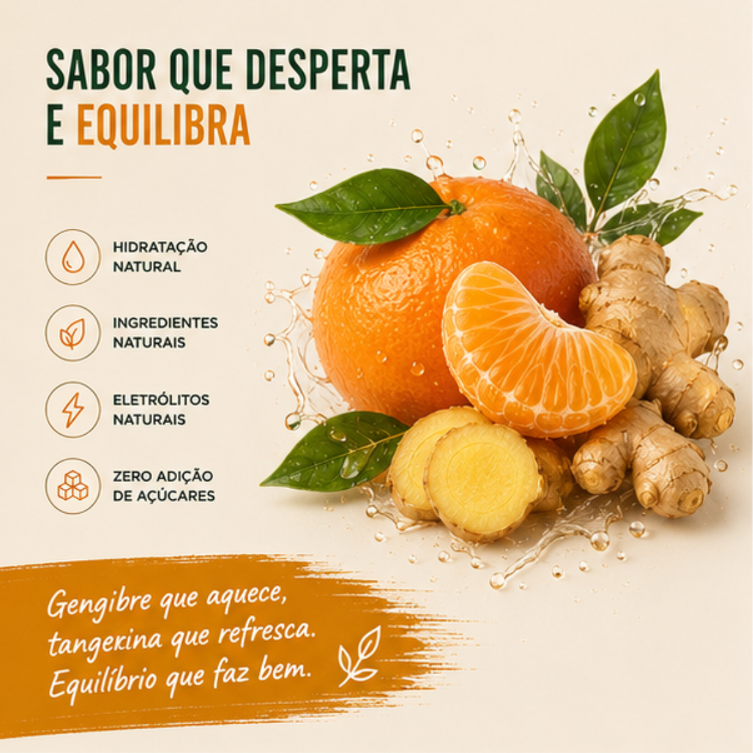 PACK GENGIBRE E TANGERINA COCOFIT CHÁ DE  ÁGUA DE COCO  - 269ML CADA