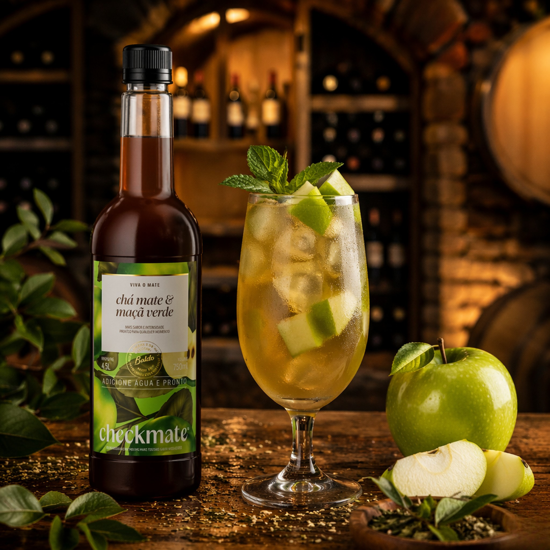 Xarope Chá Mate Maça Verde Concentrado Garrafa 750ml