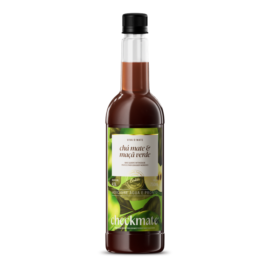 Xarope Chá Mate Maça Verde Concentrado Garrafa 750ml