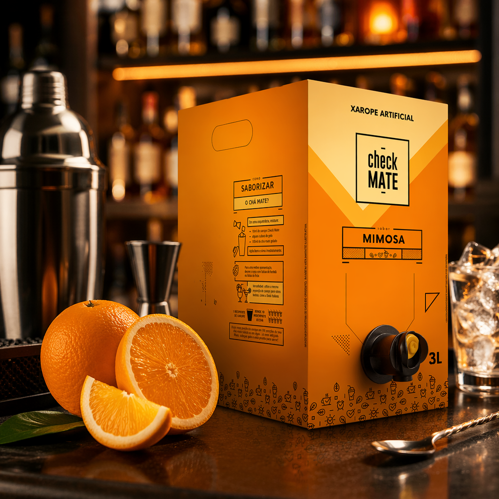 Check Mate Mimosa - Xarope para bebidas Baldo 3 LITROS  - RENDE ATÉ 18 LITROS